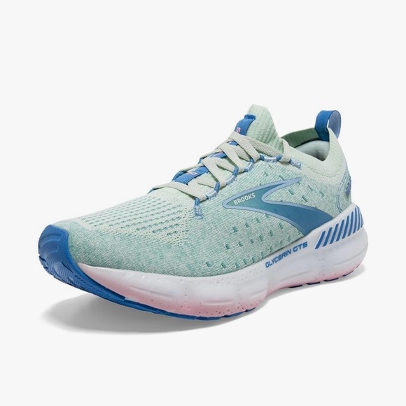 Brooks Glycerin StealthFit GTS 20 Supportive Running Shoe Women’s 7.5 Blue - Picture 1 of 12
